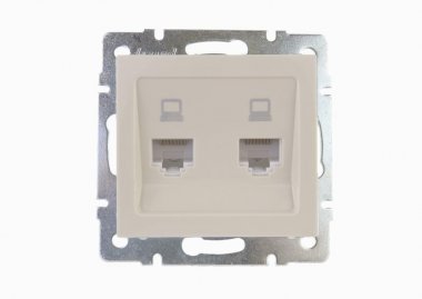 Фотография товара 'Lezard RAIN Розетка компьютерная двойная, 703-0388-141'