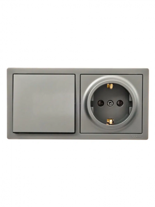 Фотография товара 'Lezard 752-3500-170BAP LETO Выключатель и розетка с/з'