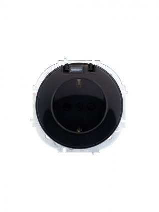 Фотография товара 'Lezard 743-4288-123BIPCH OSEN Розетка с/з с крышкой ПБТ чёрный бархат IP44'