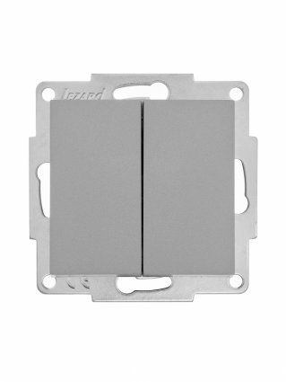 Фотография товара 'Lezard 742-3588-101 VESNA Выключатель двойной'