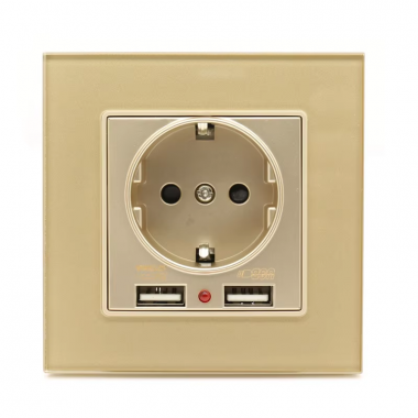 Фотография товара 'Lezard 704-3688-192 ZIMA Розетка 2-ая USB разъем'