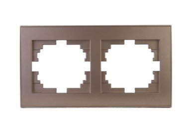 Фотография товара 'Lezard 703-3126-152 RAIN Рамка 2-ая верт. с вст. цв. бронза матовый + золото'