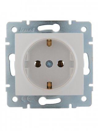 Фотография товара 'Lezard KARINA Розетка с заземлением ПБТ, 707-3088-122B'