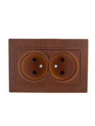 Фотография товара 'Lezard MIRA Розетка двойная без заземления керамика, 701-0801-128'