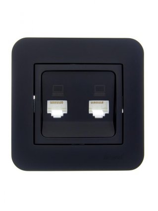 Фотография товара 'Lezard 7081-4242-141 ASTI Розетка компьютерная двойная'