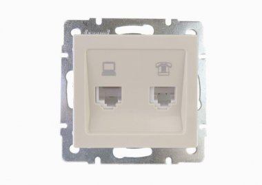 Фотография товара 'Lezard RAIN Розетка компьютерная + телефон, 703-0388-143'