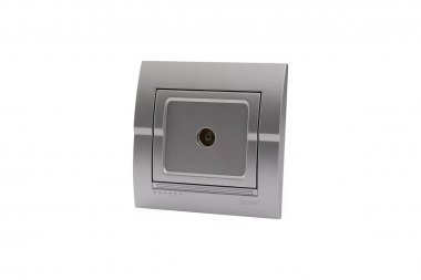 Фотография товара 'Lezard 702-2828-129 DERIY Розетка ТВ проходная серебристый металлик'