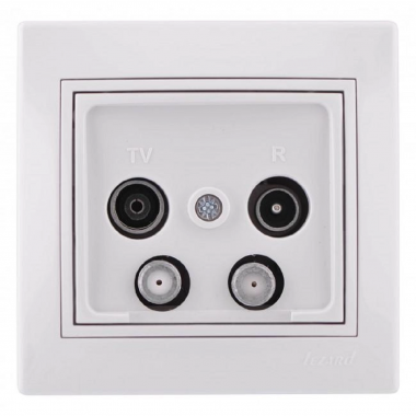 Фотография товара 'Lezard 701-0202-159 MIRA Розетка 2-ая спутниковая оконечная (SAT-SAT-TV-Radio)'