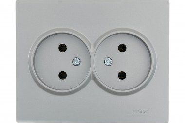 Фотография товара 'Lezard VESNA Розетка двойная без заземления ПБТ, 742-3500-128B'