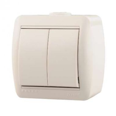 Фотография товара 'Lezard NATA Выключатель двойной, 710-0200-101'