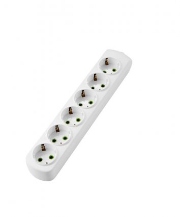 Фотография товара 'Lezard LETITIA Колодка с заземлением 6 входов, 721-0600-601'