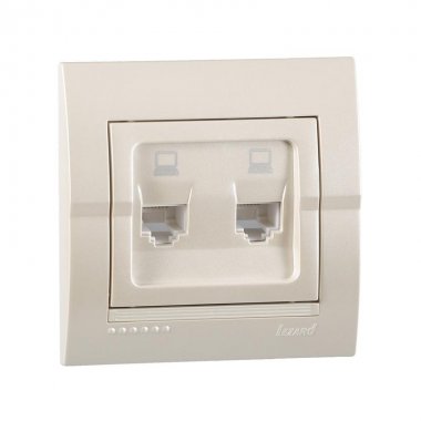 Фотография товара 'Lezard DERIY Розетка компьютерная двойная , 702-3030-141'