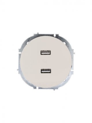 Фотография товара 'Lezard 743-9088-192 OSEN Розетка 2-ая USB разъем слоновая кость'