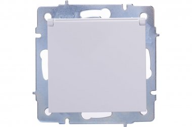 Фотография товара 'Lezard 742-0288-123 VESNA Розетка с/з с крышкой керамика'