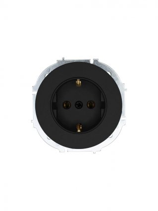 Фотография товара 'Lezard 743-4288-122B OSEN Розетка с/з ПБТ чёрный бархат'