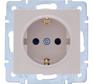 Фотография товара 'Lezard VESNA Розетка с защитой от детей ПБТ, 742-0388-124B'