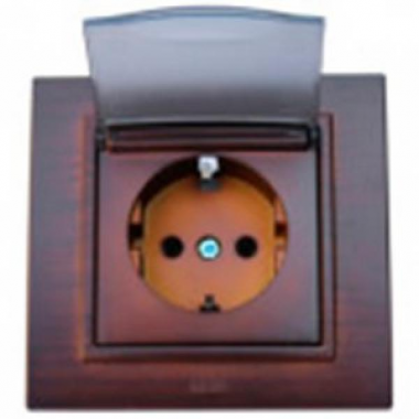 Фотография товара 'Lezard 704-7388-123BQC ZIMA Розетка с/з с крышкой ПБТ'