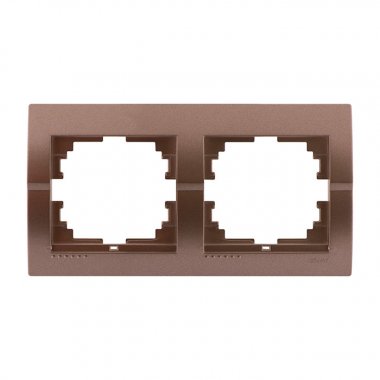 Фотография товара 'Lezard 702-3200-147 DERIY Рамка 2-ая горизонтальная коричневая металлик'