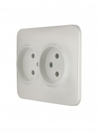 Фотография товара 'Lezard 7081-3000-128B ASTI Розетка двойная б/з ПБТ'