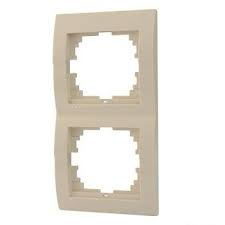 Фотография товара 'Lezard 702-3100-152 DERIY Рамка 2-ая вертикальная светло-коричневая металлик'