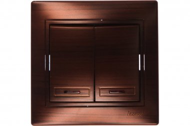 Фотография товара 'Lezard 701-0404-112 MIRA Выключатель двойной с подсветкой маун'