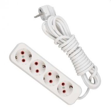 Фотография товара 'Lezard LILA Удлинитель с заземлением 4 входа 5 метров, 720-0405-401'