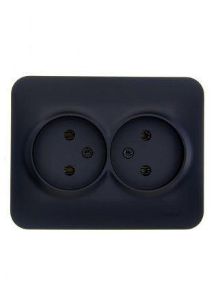 Фотография товара 'Lezard 7081-4200-128B ASTI Розетка двойная б/з ПБТ'