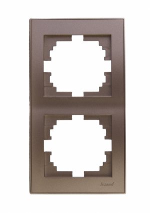 Фотография товара 'Lezard 703-3131-128 RAIN Розетка 2-я б/з керам. цв. бронза матовый'