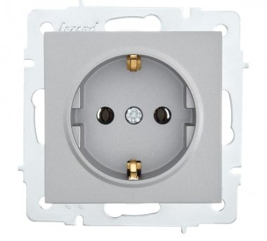 Фотография товара 'Lezard VESNA Розетка с заземлением ПБТ, 742-3588-122B'