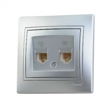 Фотография товара 'Lezard MIRA Розетка телефонная двойная евро , 701-1010-138'