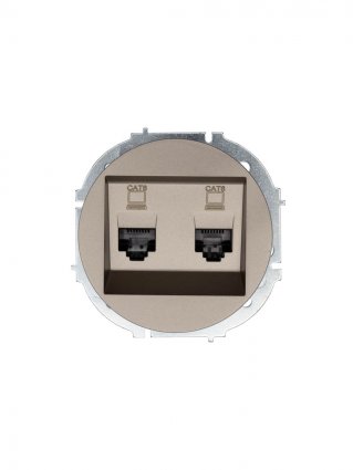 Фотография товара 'Lezard 743-3788-142 OSEN Розетка компьютерная двойная титан с модулем Cat 6'