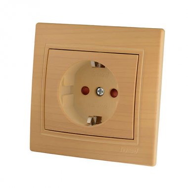 Фотография товара 'Lezard MIRA Розетка с защитой от детей керамика, 701-4747-124'