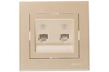 Фотография товара 'Lezard RAIN Розетка телефонная двойная евро, 703-3030-138'