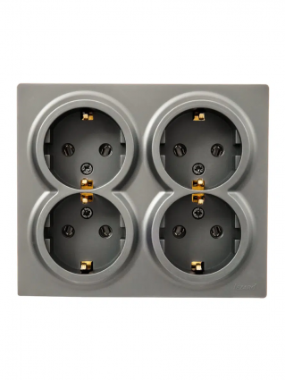 Фотография товара 'Lezard 752-3500-127BDP LETO Розетка четверная с/з закрытый корпус ПБТ'