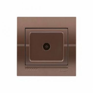 Фотография товара 'Lezard 702-3131-129 DERIY Розетка ТВ проходная светло-коричневая металлик'