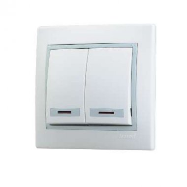 Фотография товара 'Lezard MIRA Выключатель двойной, 701-0215-112'