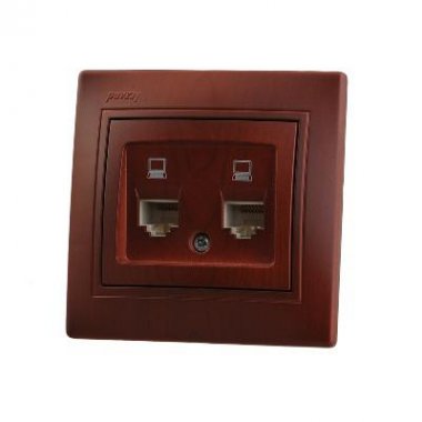 Фотография товара 'Lezard MIRA Розетка компьютерная двойная, 701-0601-141'