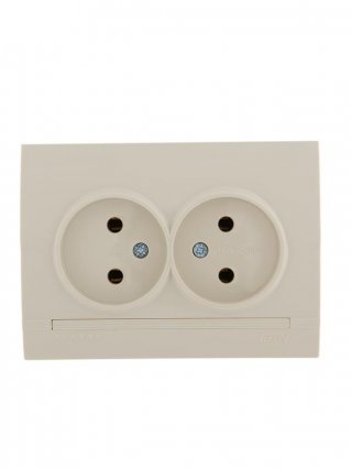 Фотография товара 'Lezard DERIY Розетка двойная без заземления, 702-0303-128'