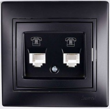 Фотография товара 'Lezard MIRA Розетка телефонная двойная евро, 701-4242-138'