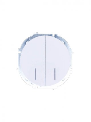 Фотография товара 'Lezard 743-0288-112 OSEN Выключатель двойной с подсветкой белый'