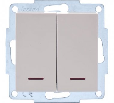 Фотография товара 'Lezard VESNA Выключатель проходной с подсветкой, 742-0388-114'