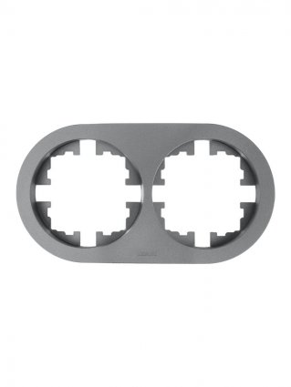 Фотография товара 'Lezard 744-7400-147 OSEN Рамка 2-ая б/вст серый матовый круглая'