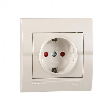 Фотография товара 'Lezard DERIY Розетка с защитой от детей керамика, 702-3030-124'