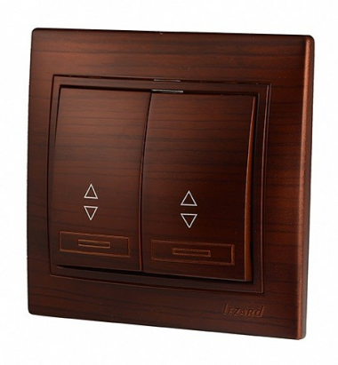 Фотография товара 'Lezard 701-0404-106MIRA Выключатель проходной двойной маун'