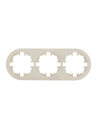 Фотография товара 'Lezard 744-9000-148 OSEN Рамка 3-ая б/вст слоновая кость круглая'