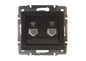 Фотография товара 'Lezard RAIN Розетка телефонная 2-я евро, 703-4188-138'