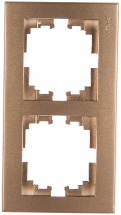 Фотография товара 'Lezard 703-3126-150 RAIN Рамка 5-ая гориз. с вст. цв. бронза матовый + золото'
