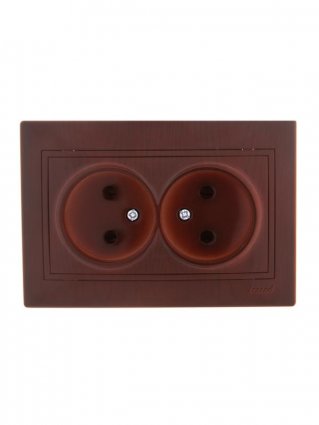 Фотография товара 'Lezard MIRA Розетка двойная без заземления керамика, 701-0601-128'