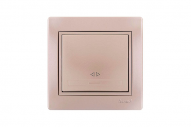 Фотография товара 'Lezard 701-3030-107 MIRA Выключатель промежуточный жемчужно-белый перламутр со вставкой'