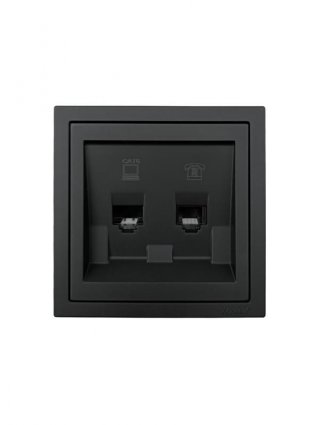 Фотография товара 'Lezard 704-4288-144 ZIMA Розетка компьютер+телефон'